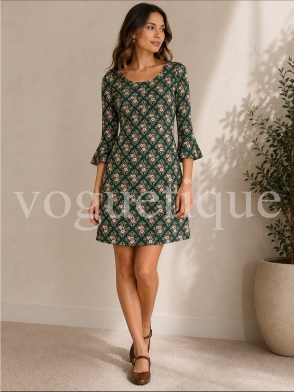 Boden green dress NWT 4